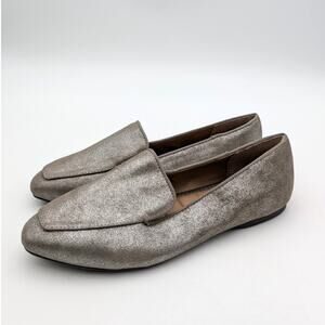Me Too Pace Slip-On Loafer Shoes Women's Pewter Leather Size US8M EU38.5